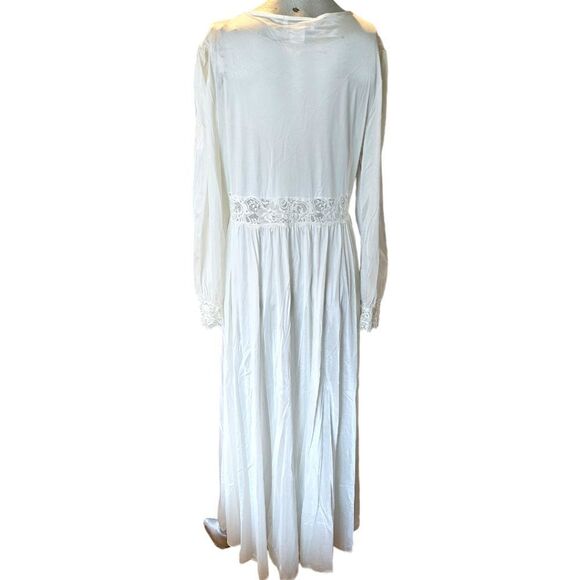 Vintage Shadow Line White Lace Robe Large - Picture 8 of 14